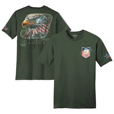 T-shirt pour homme de la collection Hendrick Motorsports Team, olive, Chase Elliott Eagle