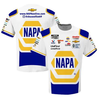 Chase Elliott Hendrick Motorsports Team Collection NAPA Sublimated Uniform T-Shirt - White