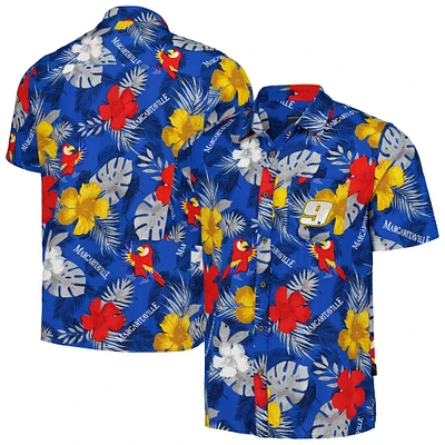 Chemise à boutons pour hommes Margaritaville Royal Chase Elliott Island Life Floral Party