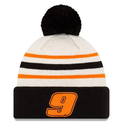 Auburn Tigers New Era Banner Cuffed Knit Beanie Hat with Pom - Navy Orange