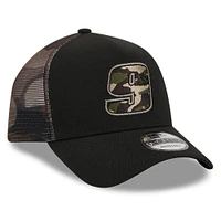 Men's New Era  Black Chase Elliott  Camo 9FORTY A-Frame Trucker Adjustable Hat