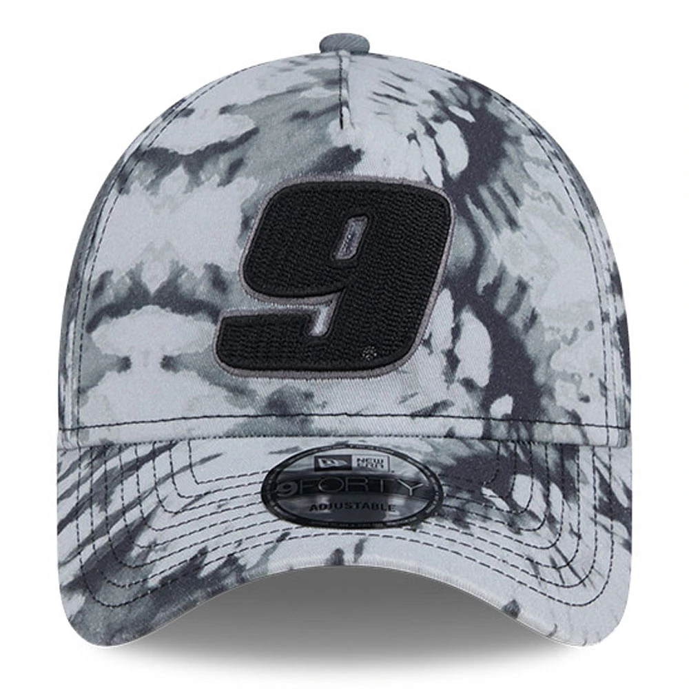 Casquette réglable noire Chase Elliott Victory Burnout 9FORTY New Era pour hommes