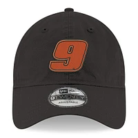 Men's New Era Black Chase Elliott Washed 9TWENTY Adjustable Hat