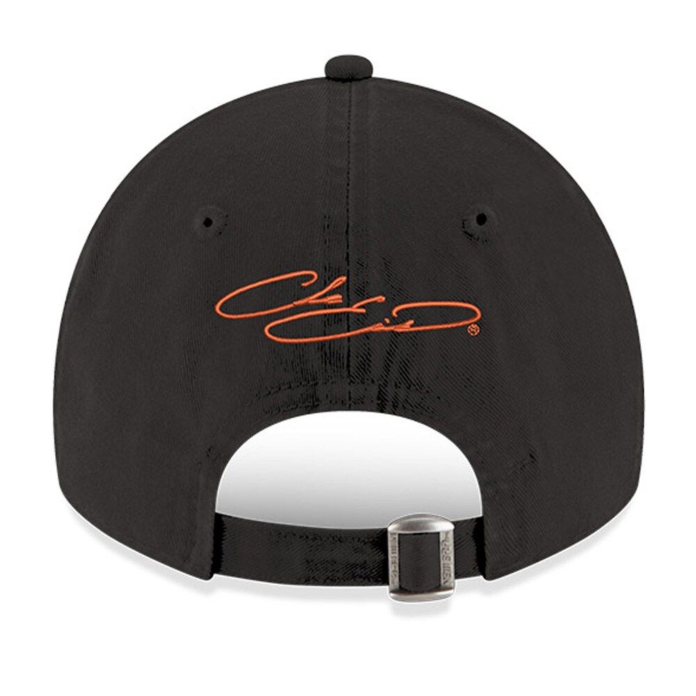 Men's New Era Black Chase Elliott Washed 9TWENTY Adjustable Hat