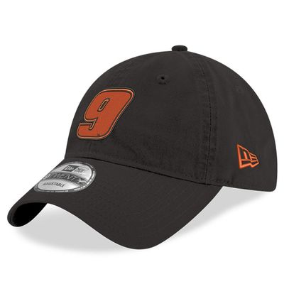 Men's New Era Black Chase Elliott Washed 9TWENTY Adjustable Hat
