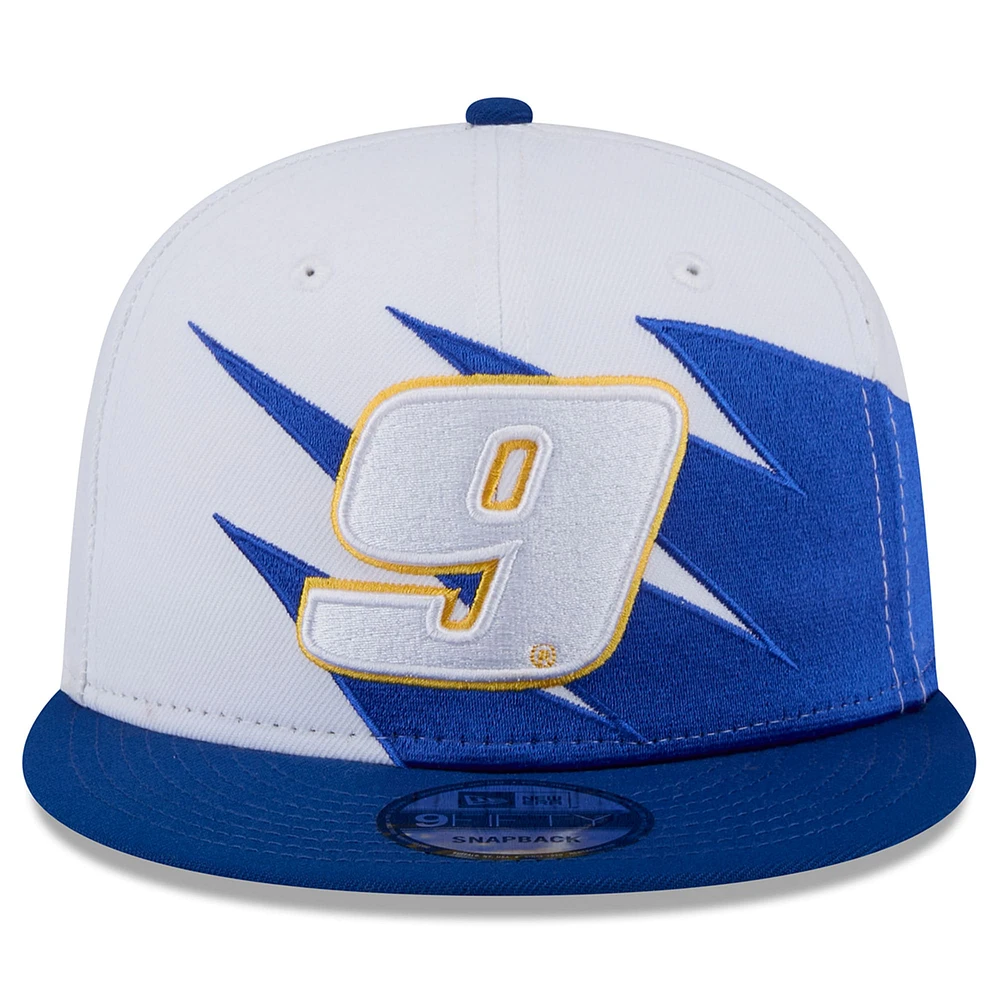 Men's New Era Blue Chase Elliott  Jagged 9FIFTY Snapback Hat