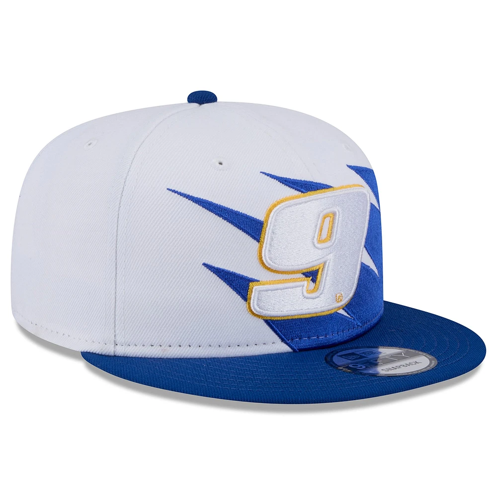 Men's New Era Blue Chase Elliott  Jagged 9FIFTY Snapback Hat