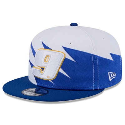 Men's New Era Blue Chase Elliott  Jagged 9FIFTY Snapback Hat