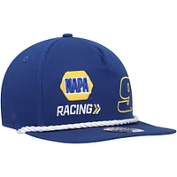 Casquette Snapback Royal Chase Elliott NAPA Golfer New Era pour homme