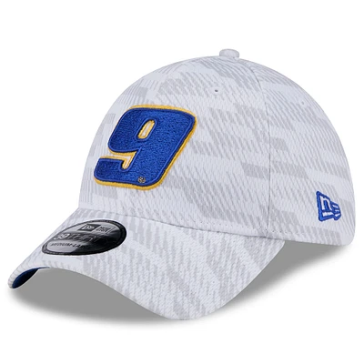 Casquette blanche Chase Elliott 39THIRTY Graded Flex de New Era pour homme