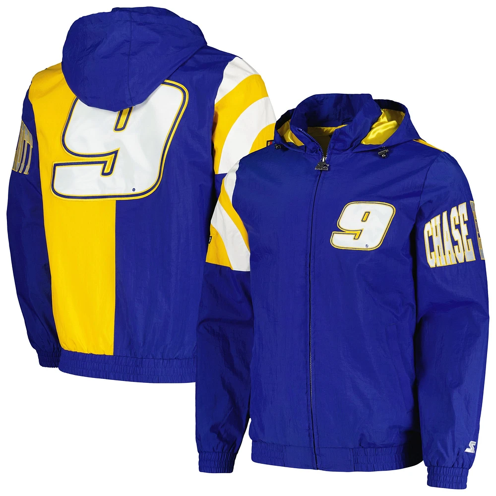 Men's Starter Royal Chase Elliott Red Zone Full-Zip Jacket