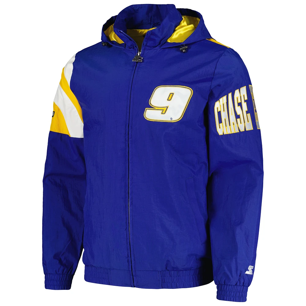 Men's Starter Royal Chase Elliott Red Zone Full-Zip Jacket