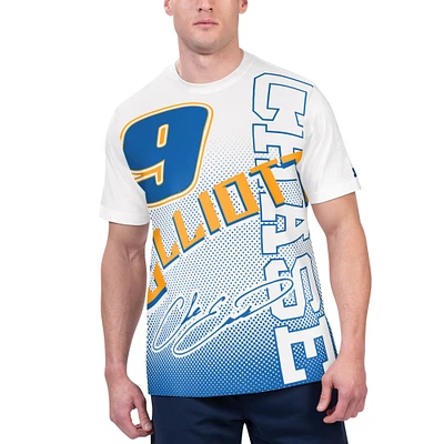 T-shirt graphique Starter White Chase Elliott Extreme Lineman pour hommes