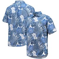 Men's Tommy Bahama Blue Chase Elliott Coconut Point Playa Flora Camp Button-Up Shirt