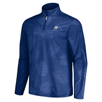 Men's Tommy Bahama Blue Chase Elliott Delray Frond IslandZone Half-Zip Jacket