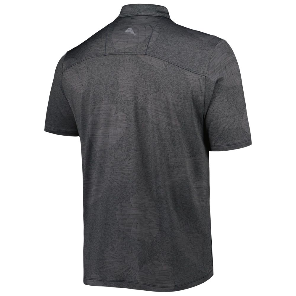 Men's Tommy Bahama Charcoal Chase Elliott Palm Coast Delray Frond IslandZone Polo