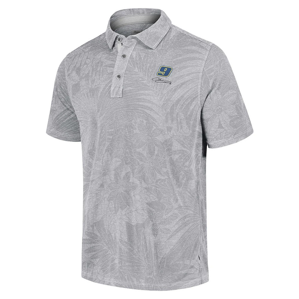 Men's Tommy Bahama Gray Chase Elliott Santiago Paradise Polo