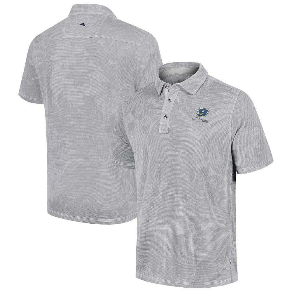 Men's Tommy Bahama Gray Chase Elliott Santiago Paradise Polo