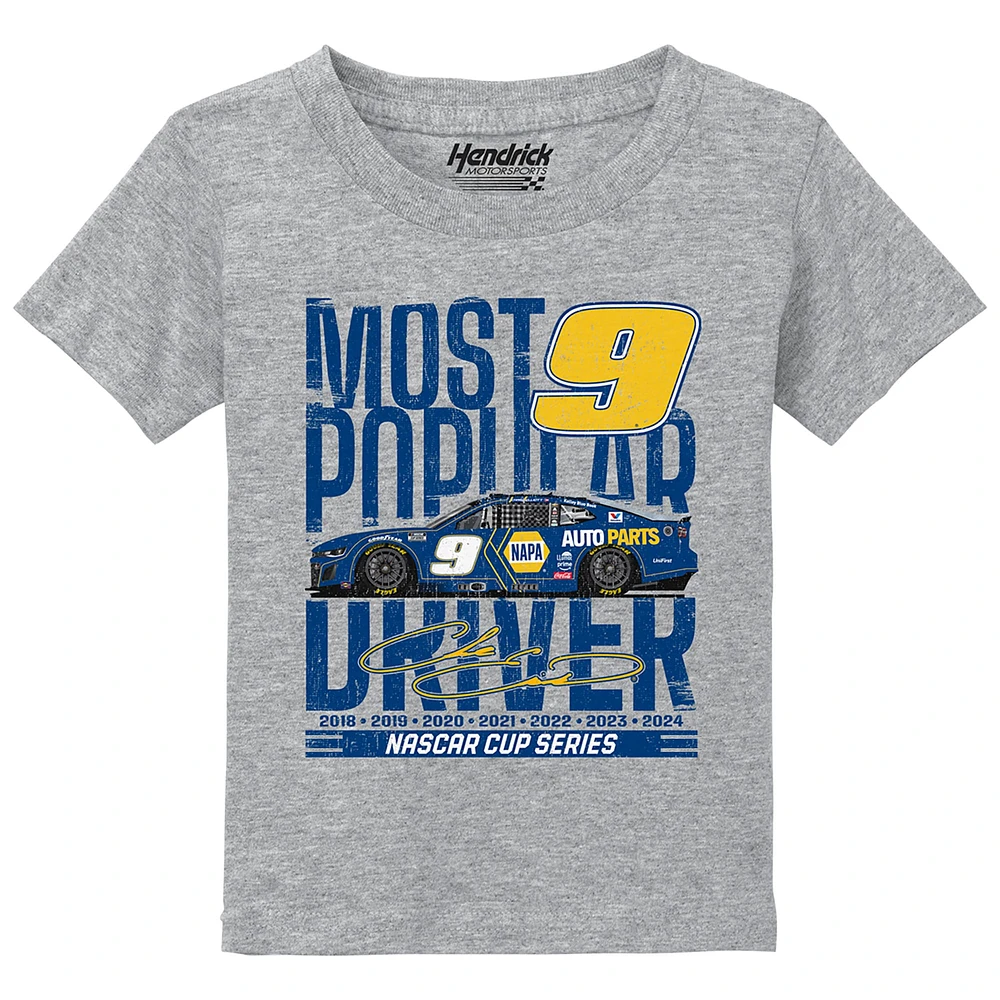 Toddler Hendrick Motorsports Team Collection  Heather Gray Chase Elliott Car T-Shirt
