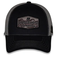 Unisex Checkered Flag Sports Black Chase Elliott  Flag Trucker Adjustable Hat