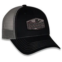 Unisex Checkered Flag Sports Black Chase Elliott  Flag Trucker Adjustable Hat