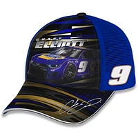 Unisex Checkered Flag Sports Blue Chase Elliott NAPA Trucker Adjustable Hat