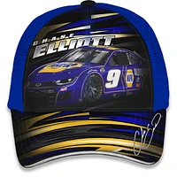 Unisex Checkered Flag Sports Blue Chase Elliott NAPA Trucker Adjustable Hat