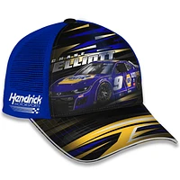 Unisex Checkered Flag Sports Blue Chase Elliott NAPA Trucker Adjustable Hat