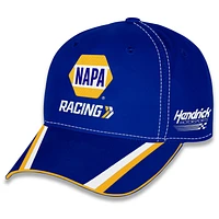 Casquette ajustable unisexe à damier bleu Chase Elliott NAPA Uniform Sports