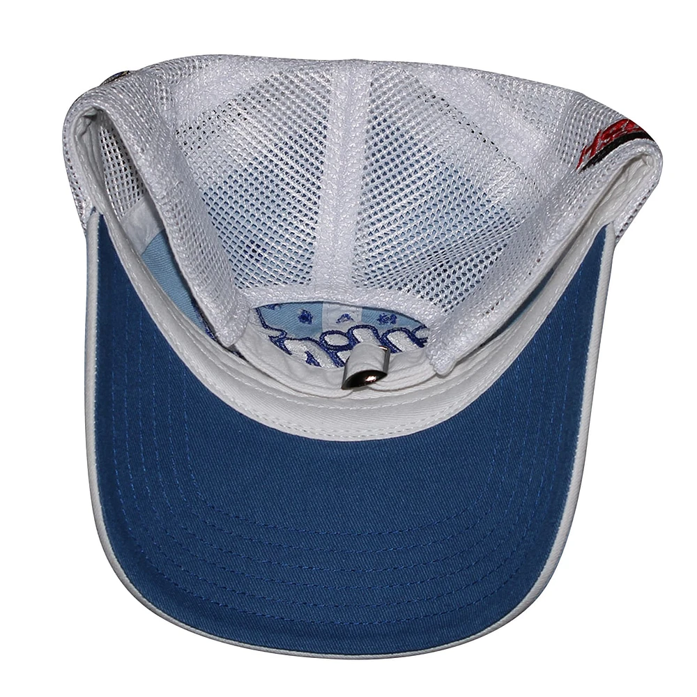 Women's Checkered Flag Sports Light Blue Chase Elliott Pit Box Adjustable Trucker Hat