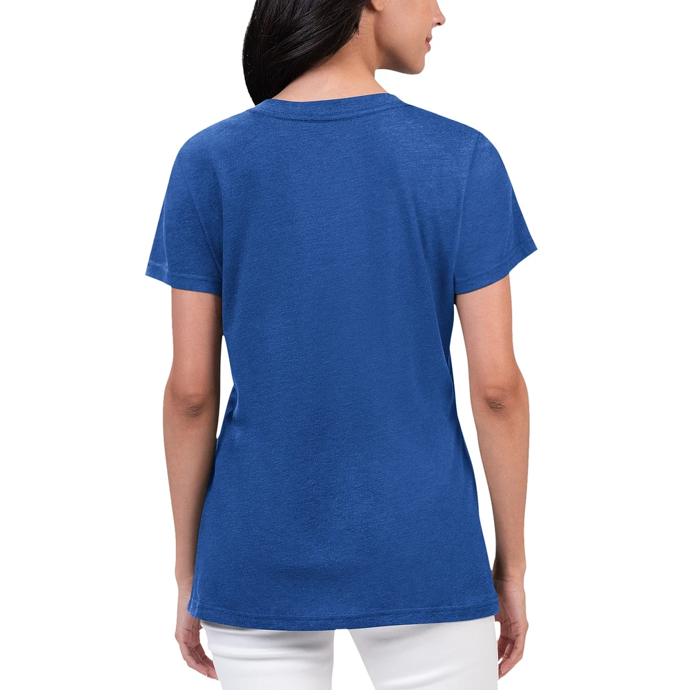 T-shirt à col en V pour femmes G-III 4Her par Carl Banks Royal Chase Elliott Key Move