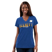 Women's G-III 4Her by Carl Banks Royal Chase Elliott Snap V-Neck T-Shirt