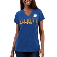 Women's G-III 4Her by Carl Banks Royal Chase Elliott Snap V-Neck T-Shirt