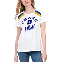 T-shirt blanc Chase Elliott Score G-III 4Her de Carl Banks pour femmes