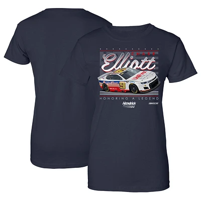 T-shirt bleu marine Chase Elliott UniFirst Car de la collection Hendrick Motorsports Team pour femmes