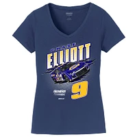 T-shirt à col en V Royal Chase Elliott NAPA Racer de la collection Hendrick Motorsports Team pour femmes