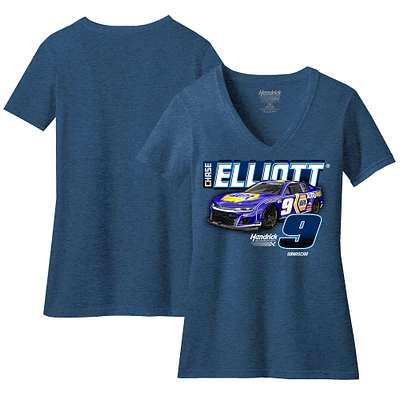 T-shirt à col en V de la collection Hendrick Motorsports Team Royal Chase Elliott pour femmes