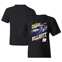 T-shirt noir pour jeunes de la collection Hendrick Motorsports Team, Chase Elliott NAPA Car