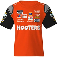 Youth Hendrick Motorsports Team Collection  Orange/Black Chase Elliott Hooters Uniform T-Shirt