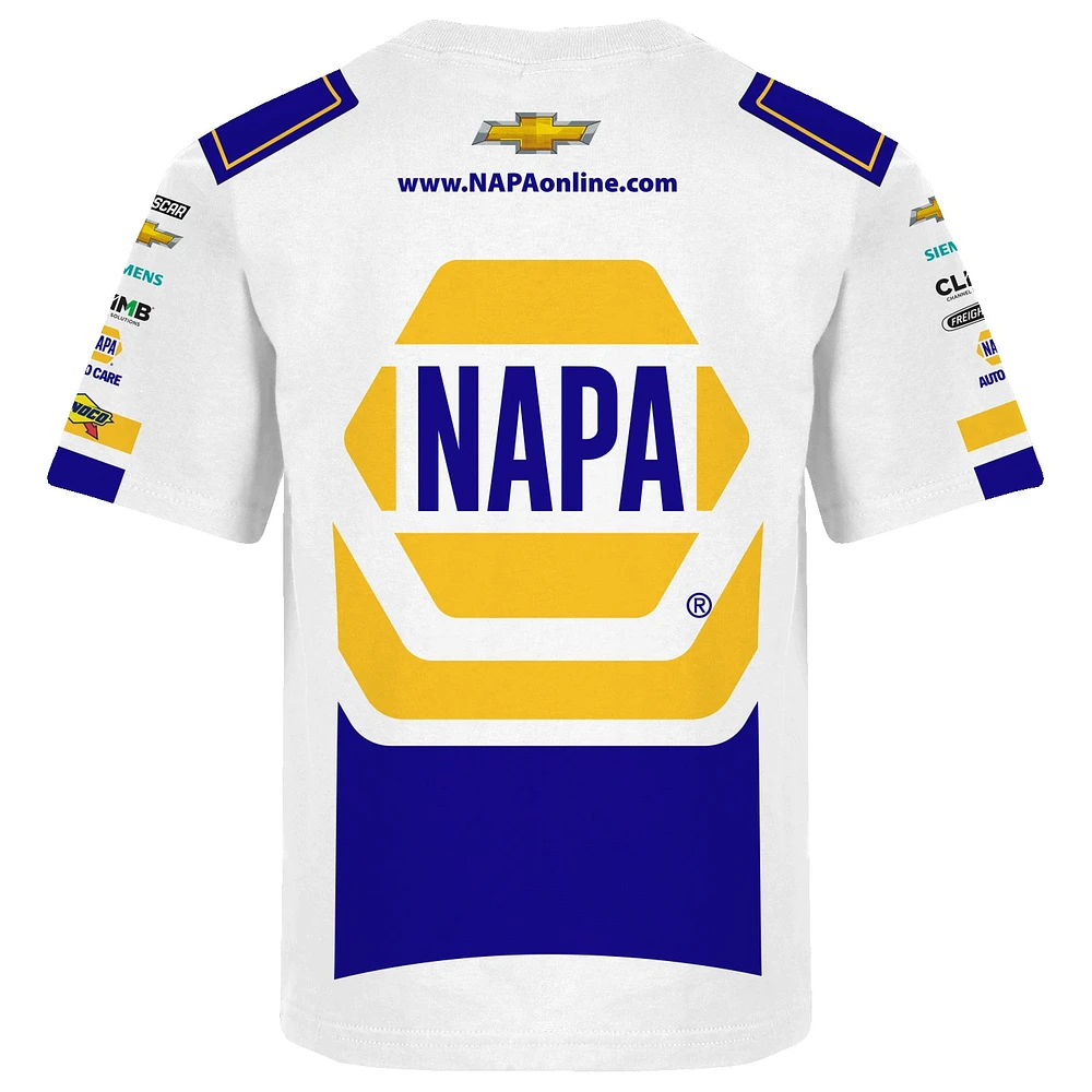 Youth Hendrick Motorsports Team Collection  White/Blue Chase Elliott NAPA Uniform T-Shirt