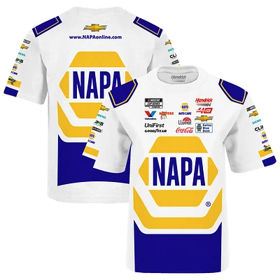 Youth Hendrick Motorsports Team Collection  White/Blue Chase Elliott NAPA Uniform T-Shirt