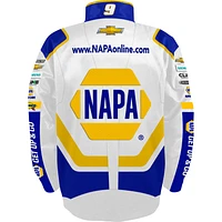 Youth Hendrick Motorsports Team Collection  White Chase Elliott NAPA Nylon Uniform Full-Snap Jacket