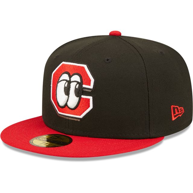 Casquette ajustée 59FIFTY Road Collection authentique Chattanooga Lookouts New Era pour homme, noire