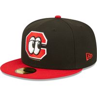 Men's New Era Black Chattanooga Lookouts Authentic Collection Road 59FIFTY Fitted Hat