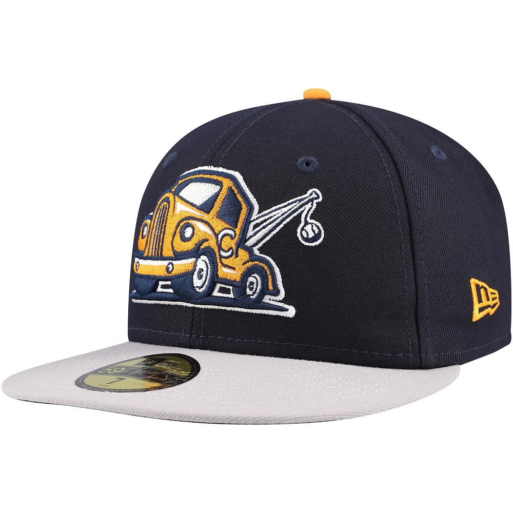 Casquette ajustée 59FIFTY pour soirée à thème Chattanooga Lookouts New Era bleu marine hommes