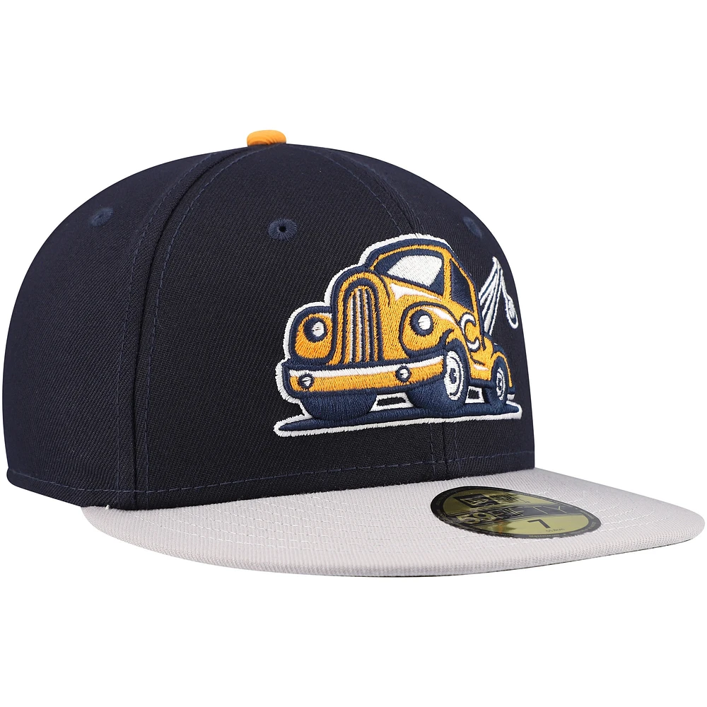 Casquette ajustée 59FIFTY pour soirée à thème Chattanooga Lookouts New Era bleu marine hommes