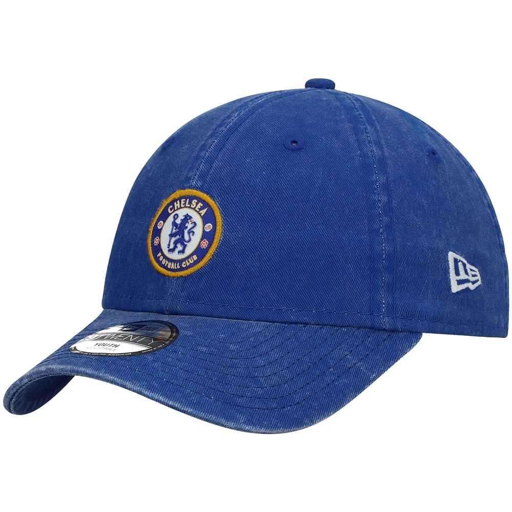 Girl's Youth New Era Blue Chelsea Team Script 9TWENTY Adjustable Hat