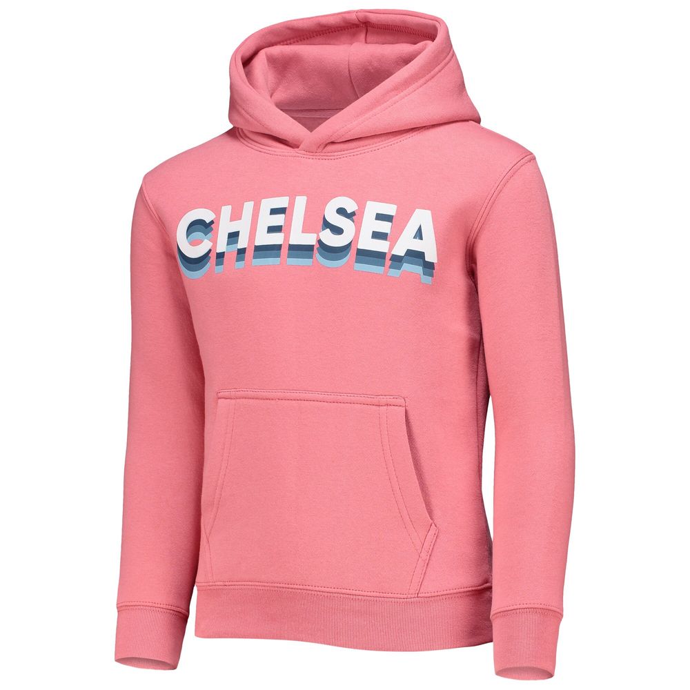 Girls Youth Pink Chelsea Repeat Pullover Hoodie