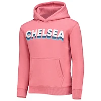 Chandail à capuchon Chelsea Repeat rose pour jeune fille