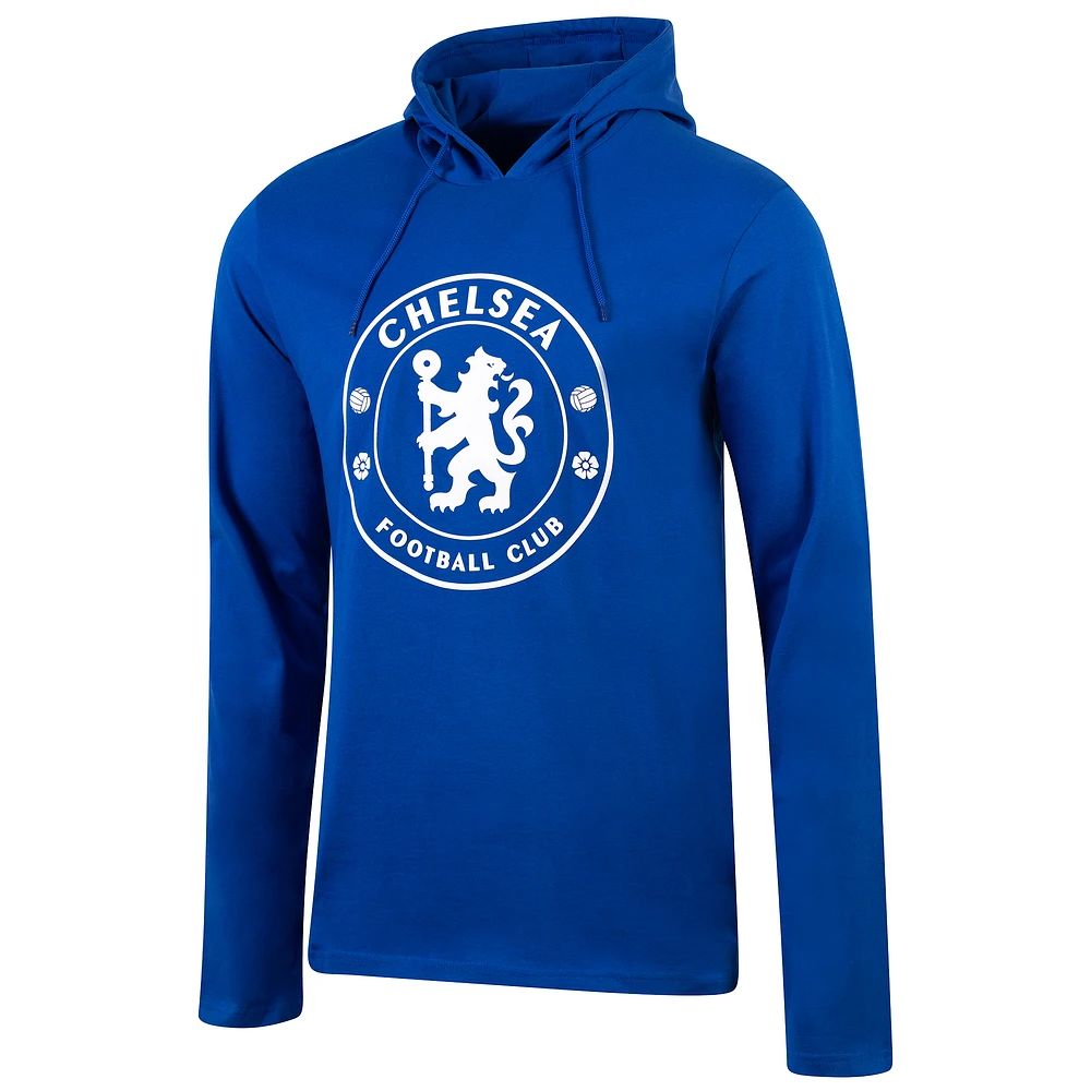Men's Sport Design Sweden  Royal Chelsea Relaxed Long Sleeve Hooded T-Shirt